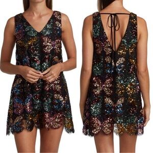 FREE PEOPLE Sequin Butterfly Dress